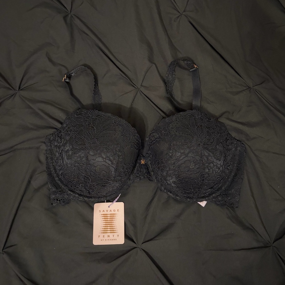 Savage X Fenty Corded Lace Padded Demi Bra